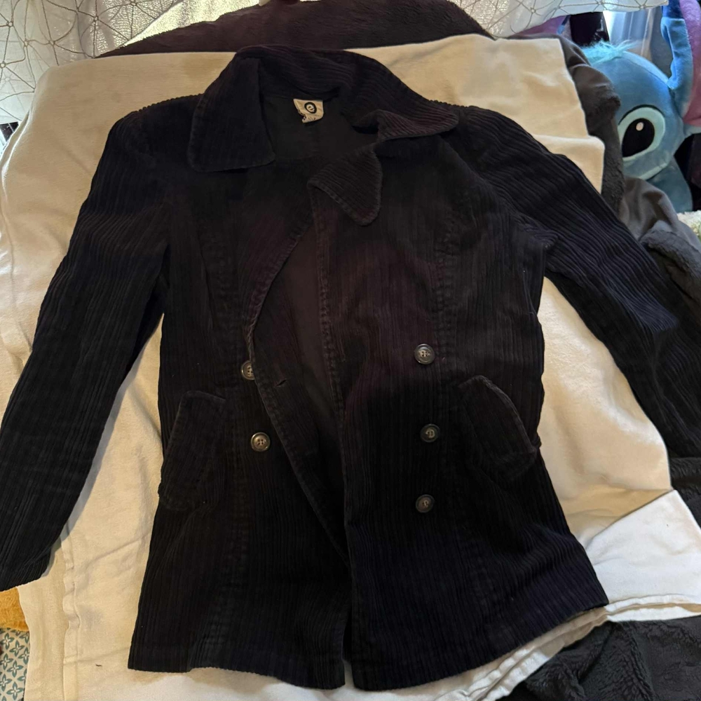 Element Women's Black Corduroy Pea Coat
